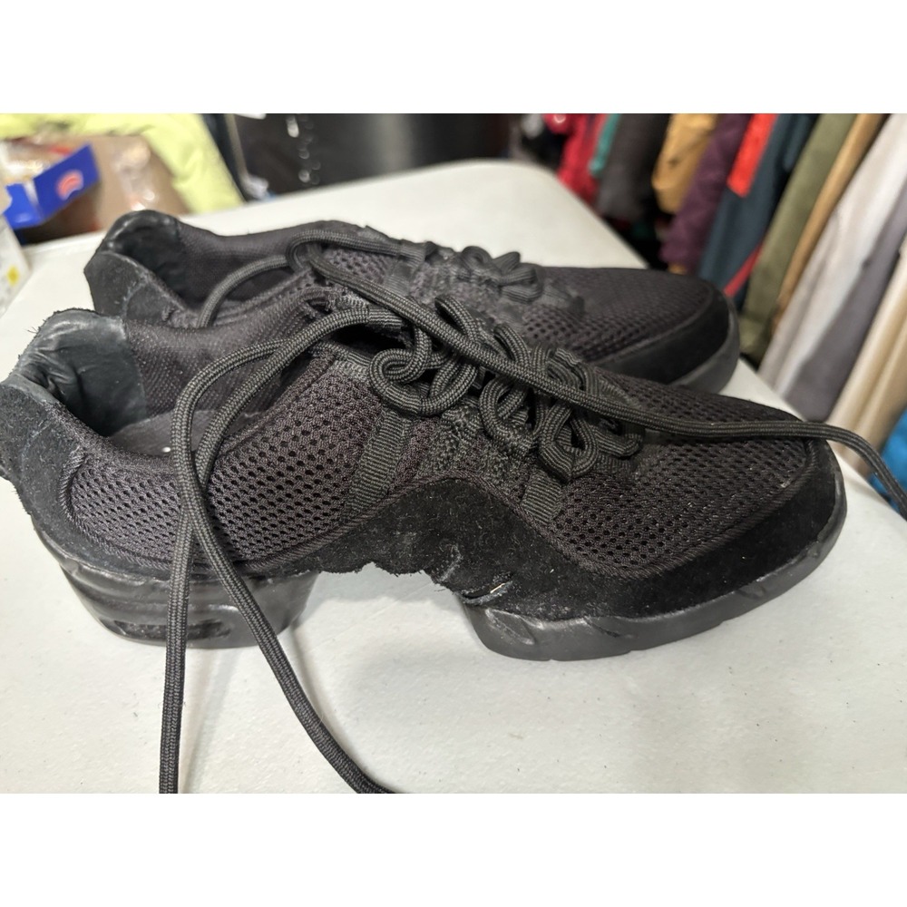 Bloch Boost Mesh Split Sole Dance Shoes Black Lace Up Women's Size 8